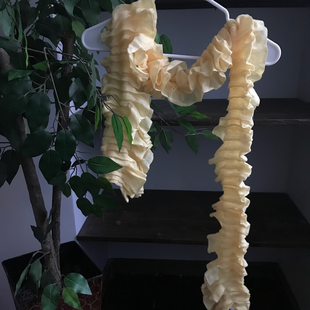 Yellow Ruffle Scarf